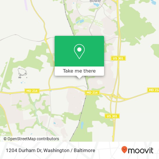 1204 Durham Dr, Bowie, MD 20721 map