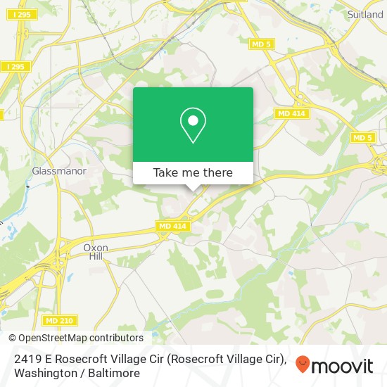 Mapa de 2419 E Rosecroft Village Cir (Rosecroft Village Cir), Oxon Hill, MD 20745