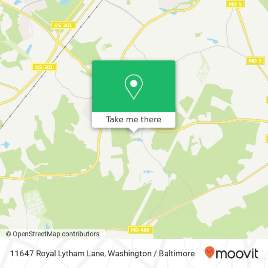 Mapa de 11647 Royal Lytham Lane, 11647 Royal Lytham Lane, Waldorf, MD 20602, USA