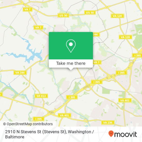 Mapa de 2910 N Stevens St (Stevens St), Alexandria, VA 22311
