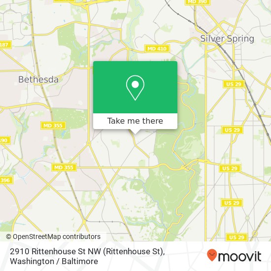 Mapa de 2910 Rittenhouse St NW (Rittenhouse St), Washington, DC 20015