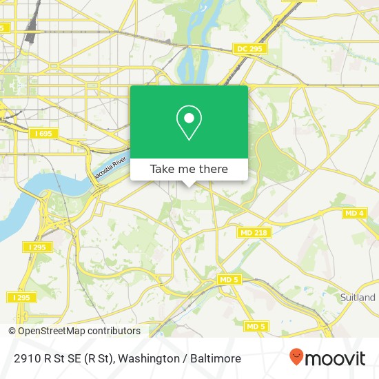 2910 R St SE (R St), Washington, DC 20020 map