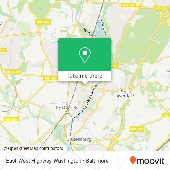 East-West Highway, East-West Hwy, Riverdale Park, MD, USA map