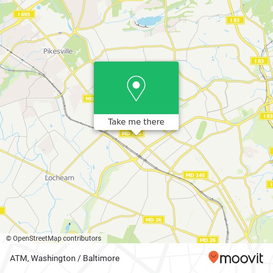 Mapa de ATM, 5901 Reisterstown Rd