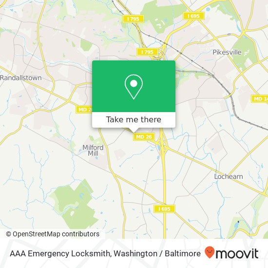 AAA Emergency Locksmith, 8015 Liberty Rd map