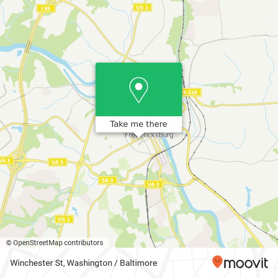 Mapa de Winchester St, Fredericksburg, VA 22401