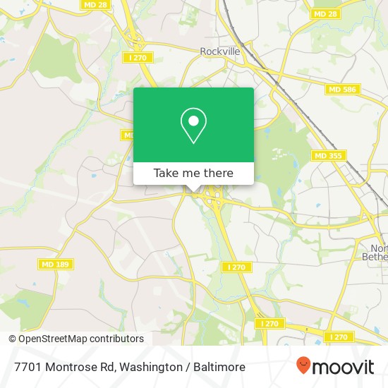 7701 Montrose Rd, Potomac, MD 20854 map