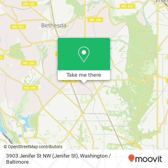 Mapa de 3903 Jenifer St NW (Jenifer St), Washington, DC 20015