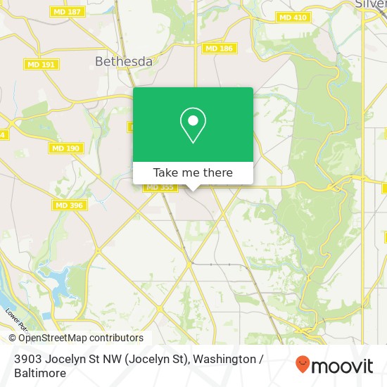 Mapa de 3903 Jocelyn St NW (Jocelyn St), Washington, DC 20015