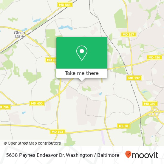 Mapa de 5638 Paynes Endeavor Dr, Bowie, MD 20720