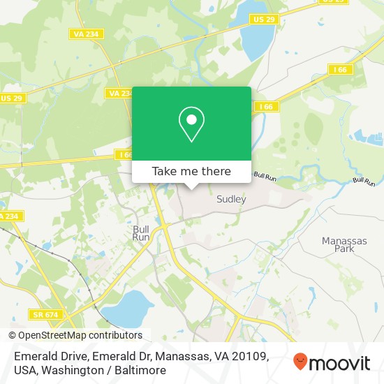 Emerald Drive, Emerald Dr, Manassas, VA 20109, USA map