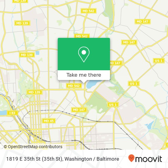 1819 E 35th St (35th St), Baltimore, MD 21218 map