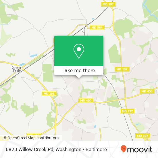 6820 Willow Creek Rd, Bowie, MD 20720 map