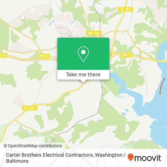 Mapa de Carter Brothers Electrical Contractors, 6423 Crain Hwy