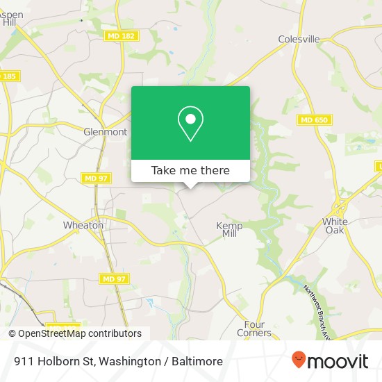 Mapa de 911 Holborn St, Silver Spring, MD 20902