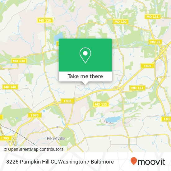 8226 Pumpkin Hill Ct, Pikesville, MD 21208 map