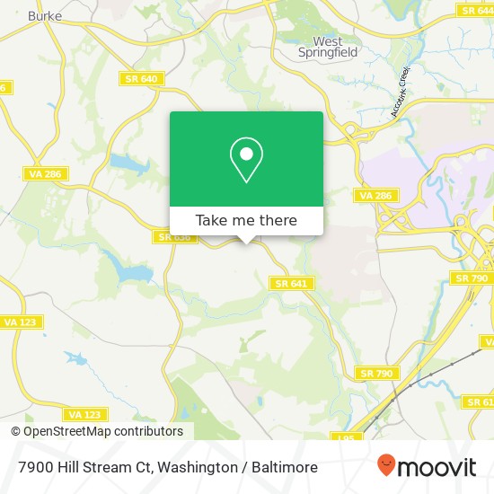 Mapa de 7900 Hill Stream Ct, Springfield, VA 22153