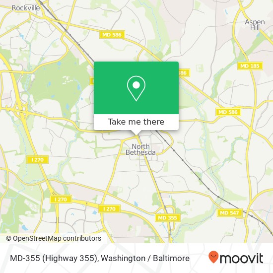 Mapa de MD-355 (Highway 355), Rockville, MD 20852