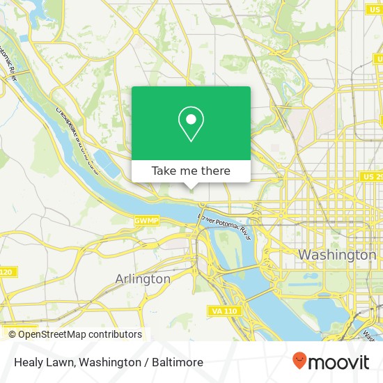 Mapa de Healy Lawn, Healy Lawn, Washington, DC 20007, USA