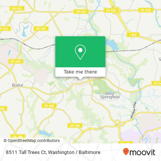 8511 Tall Trees Ct, Springfield, VA 22152 map