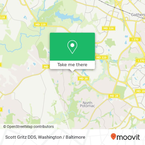 Scott Gritz DDS, 11906 Darnestown Rd map