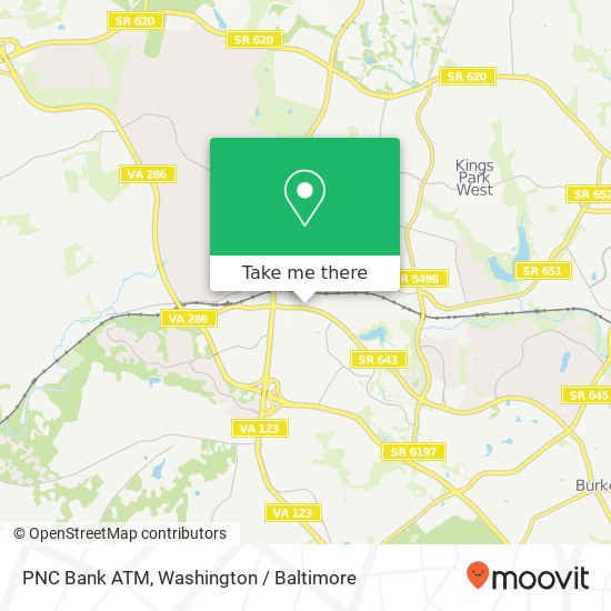 Mapa de PNC Bank ATM, 5745 Burke Centre Pkwy