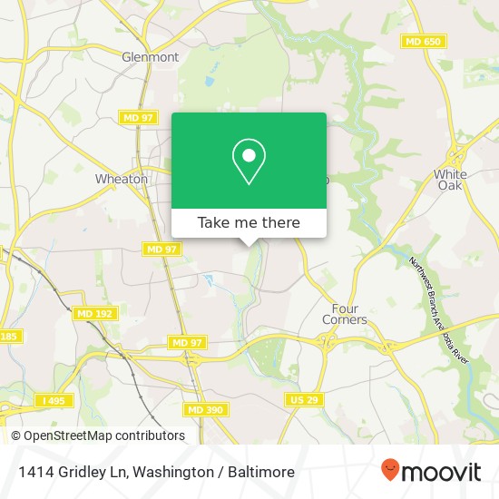 1414 Gridley Ln, Silver Spring, MD 20902 map