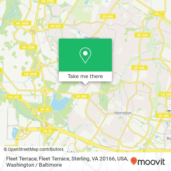 Fleet Terrace, Fleet Terrace, Sterling, VA 20166, USA map