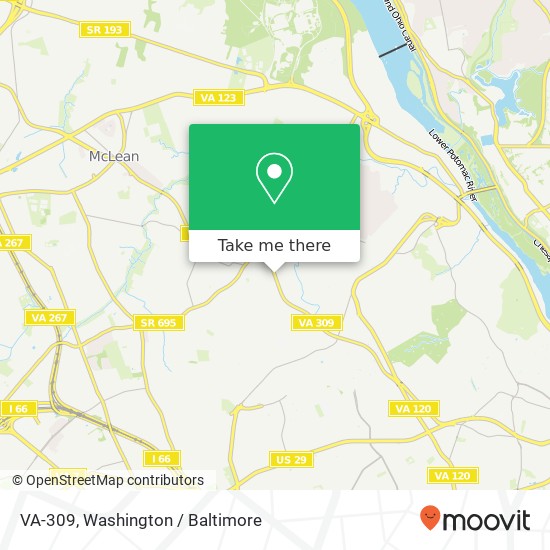 Mapa de VA-309, McLean, VA 22101