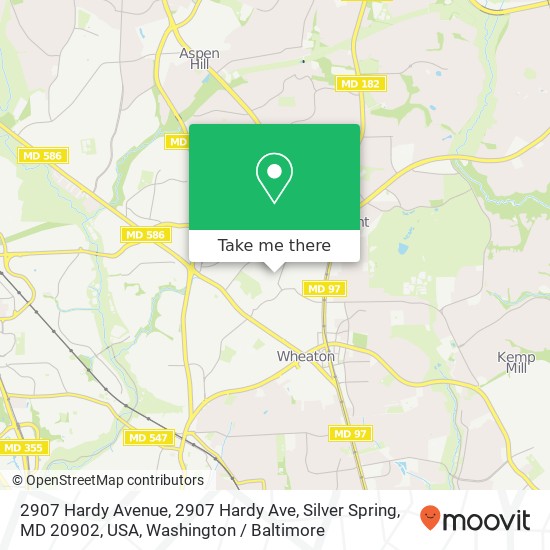 Mapa de 2907 Hardy Avenue, 2907 Hardy Ave, Silver Spring, MD 20902, USA