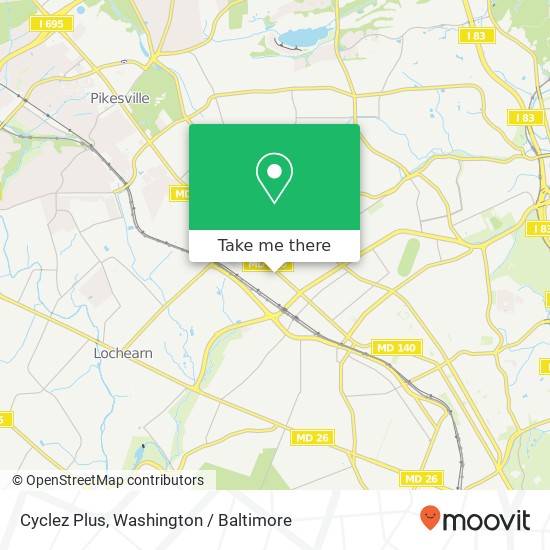 Cyclez Plus, 5900 Reisterstown Rd map