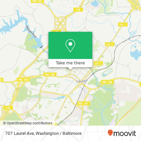 Mapa de 707 Laurel Ave, Laurel, MD 20707