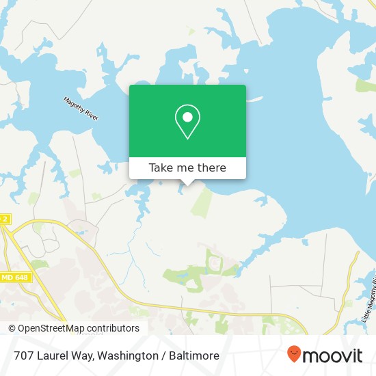 Mapa de 707 Laurel Way, Arnold, MD 21012