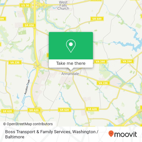 Mapa de Boss Transport & Family Services