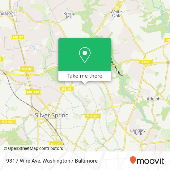 9317 Wire Ave, Silver Spring, MD 20901 map