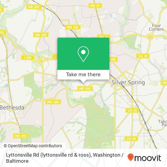 Mapa de Lyttonsville Rd (lyttonsville rd & ross), Silver Spring, MD 20910