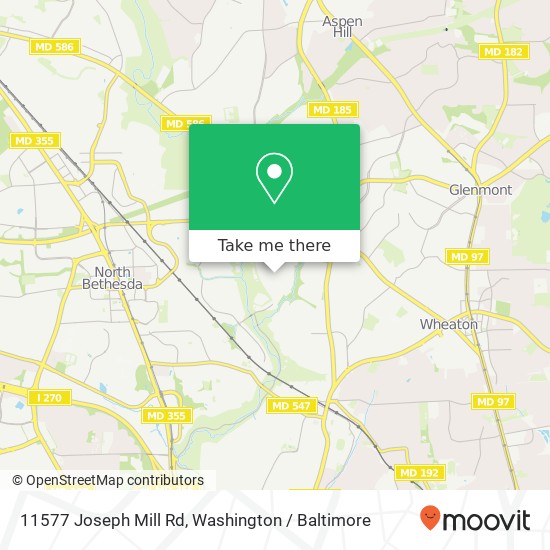 11577 Joseph Mill Rd, Silver Spring, MD 20906 map