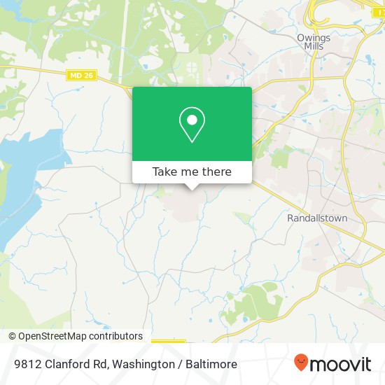 Mapa de 9812 Clanford Rd, Randallstown, MD 21133