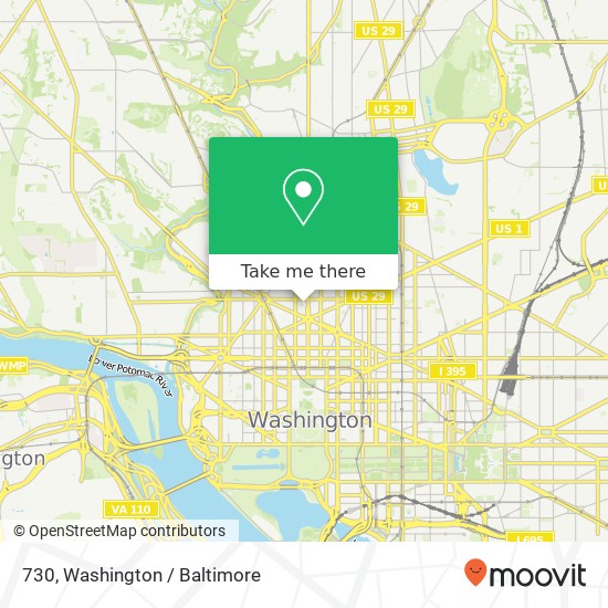 Mapa de 730, 1400 16th St NW #730, Washington, DC 20036, USA