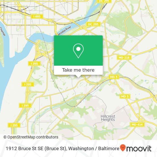 1912 Bruce St SE (Bruce St), Washington, DC 20020 map