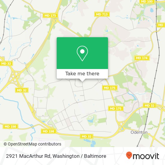 Mapa de 2921 MacArthur Rd, Fort Meade, MD 20755