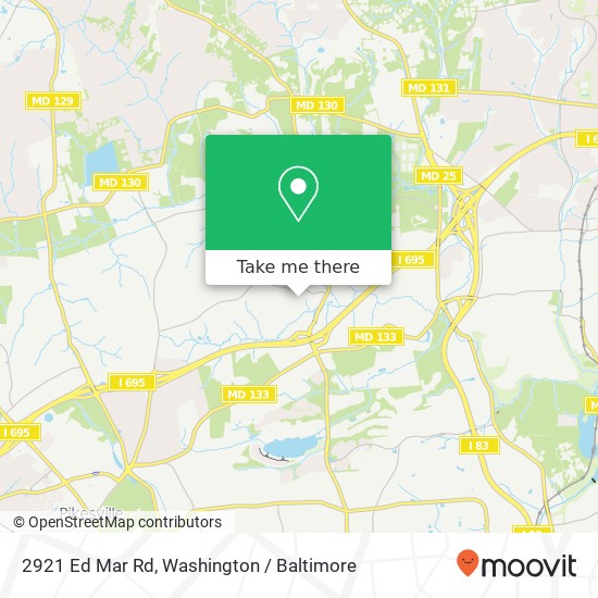 Mapa de 2921 Ed Mar Rd, Stevenson, MD 21153