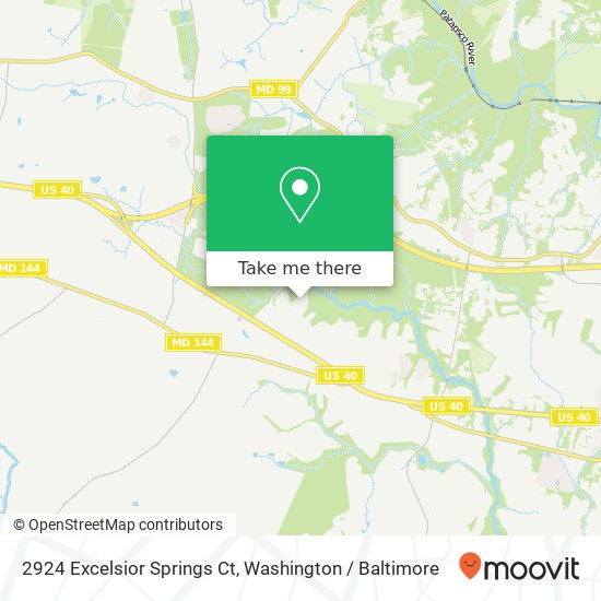 Mapa de 2924 Excelsior Springs Ct, Ellicott City, MD 21042