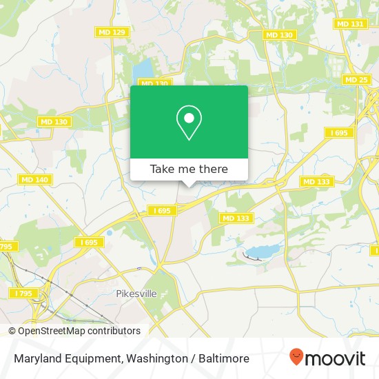 Maryland Equipment map