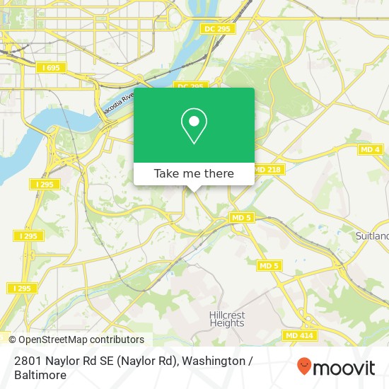 2801 Naylor Rd SE (Naylor Rd), Washington, DC 20020 map