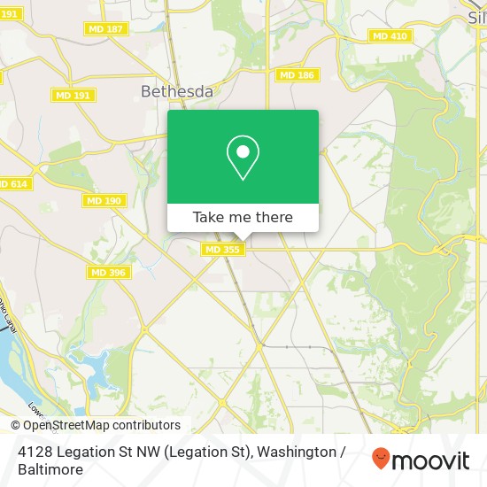 Mapa de 4128 Legation St NW (Legation St), Washington, DC 20015