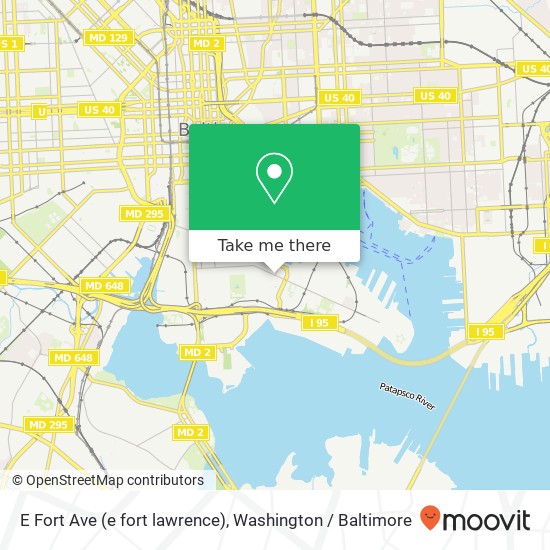 Mapa de E Fort Ave (e fort lawrence), Baltimore, MD 21230