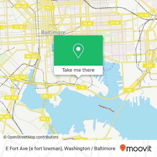 E Fort Ave (e fort lowman), Baltimore, MD 21230 map