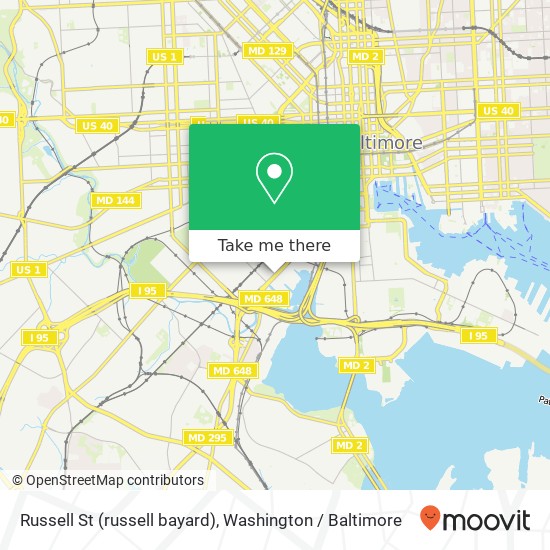 Russell St (russell bayard), Baltimore, MD 21230 map