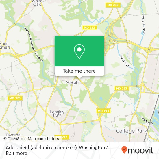 Adelphi Rd (adelphi rd cherokee), Hyattsville, MD 20783 map